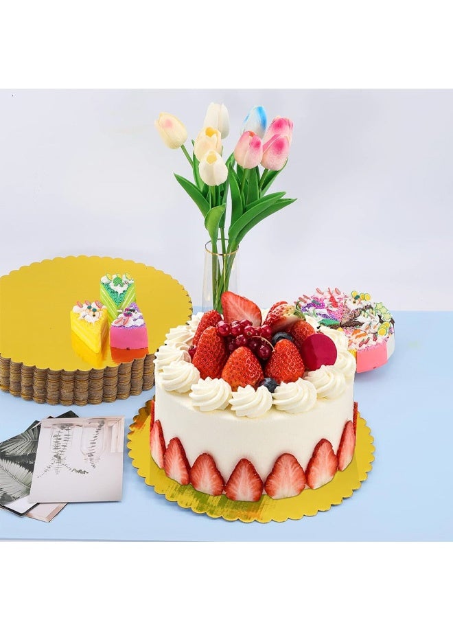 8Pcs Round Cake Boards, 2mm Golden Cake Circle Base Boards Disposable Cardboard Base for Baking Cakes Wedding Birthday Cake DIY, 6inch 15cm - Image 4